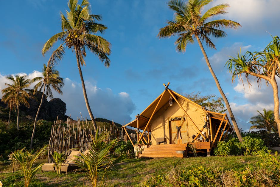 Fiji Island Lodges With Coral Steps and Sunset Pools