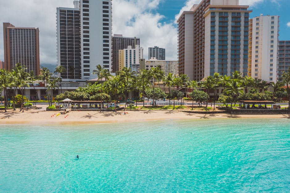 Hawaii Ocean Bungalows With Fire Showers and Palm Paths